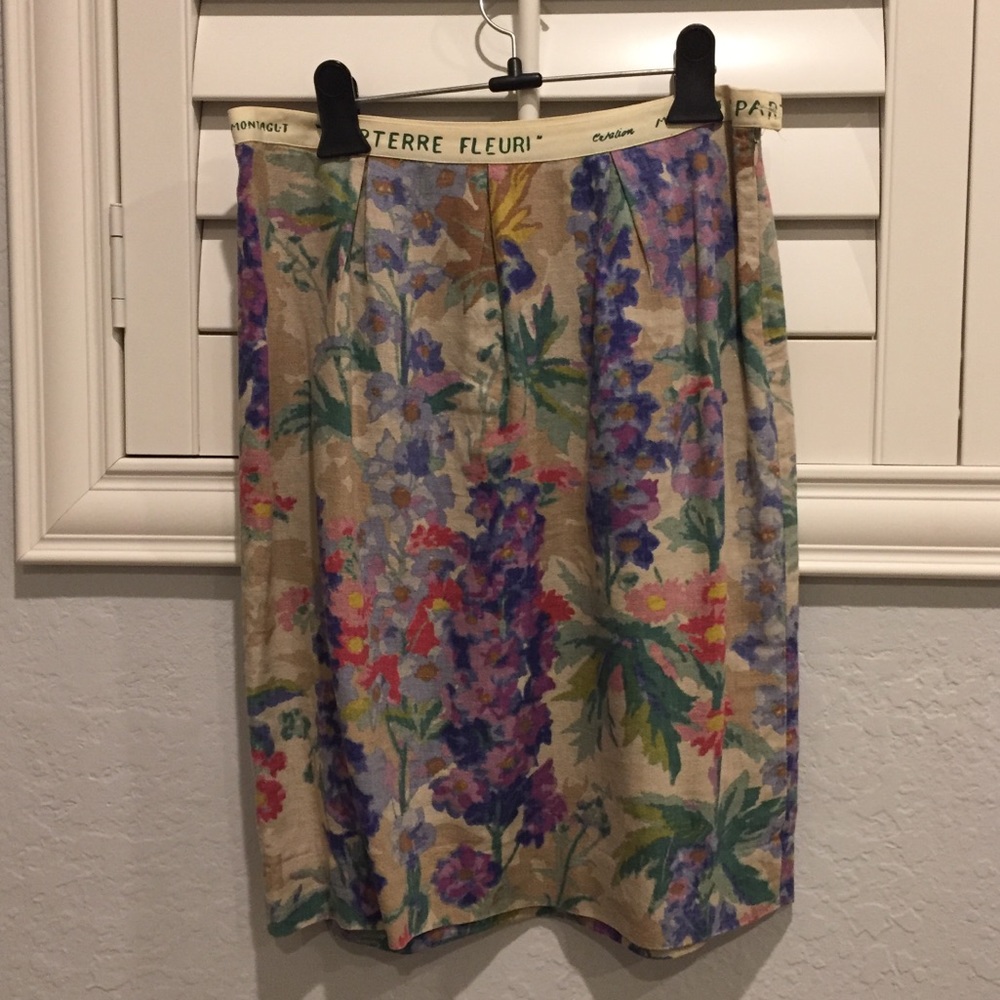 Anthropologie Floral Print Skirt